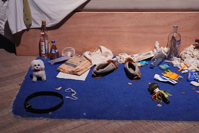Detail from Dame Tracey Emin's artwork, My Bed, 1998, ahead of the new exhibition, Tracey Emin: A Second Life at London’s Tate Modern