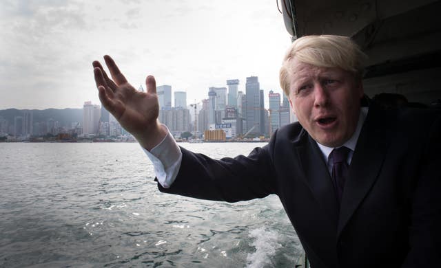 Boris Johnson pictured during a visit to Hong Kong when he was London mayor (Stefan Rousseau/PA)