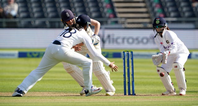 Heather Knight plays into the leg side