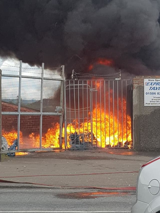 West Lothian football club fire