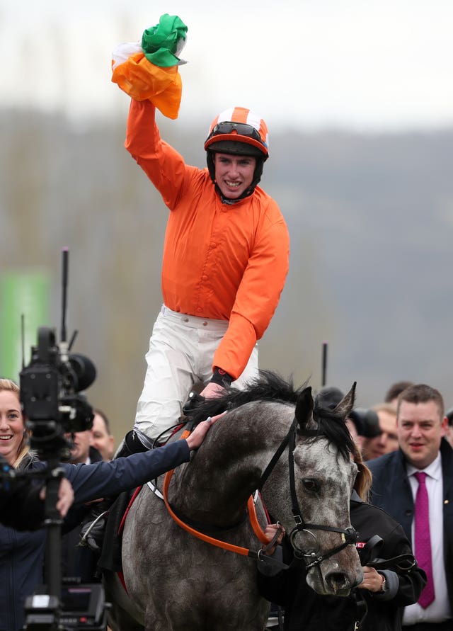 Jack Kennedy in winning action at Cheltenham this year