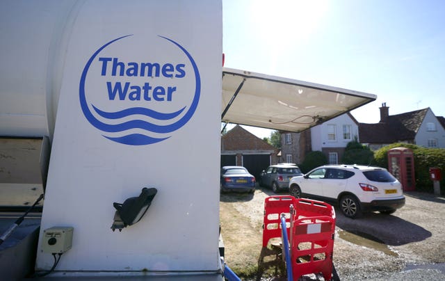 The sign for Thames Water