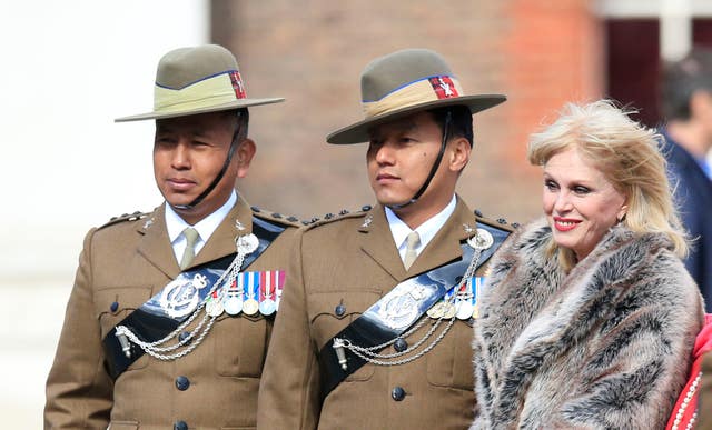 Joanna Lumley during the Gurkha 200 Pageant