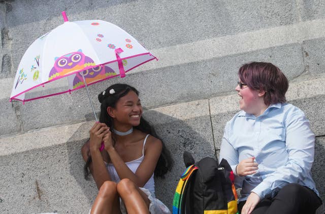 Umbrella used to shade from the sun at West End Live