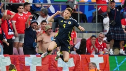 Scotland’s Scott McTominay celebrates after scoring against Switzerland (