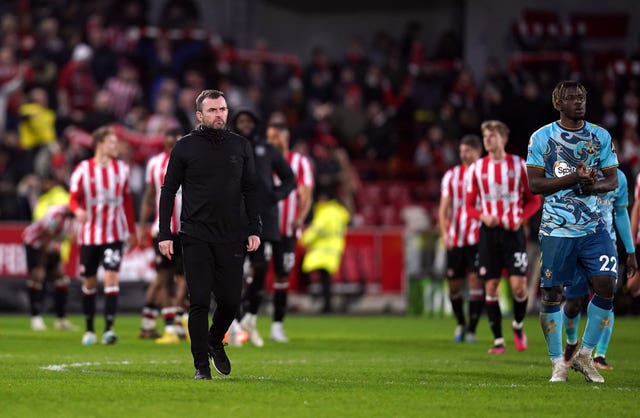 Southampton manager Nathan Jones after the Premier League game at Brentford