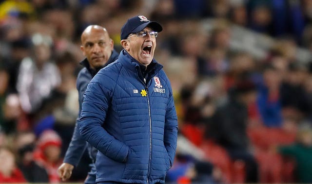 Pulis' most recent job was at Middlesbrough, where he was in charge from December 2017 to May 2019 (Martin Rickett/PA).