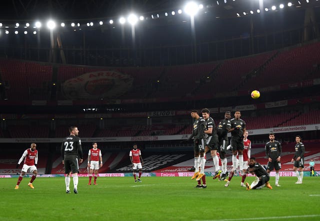 Alexandre Lacazette came close with a free-kick for Arsenal