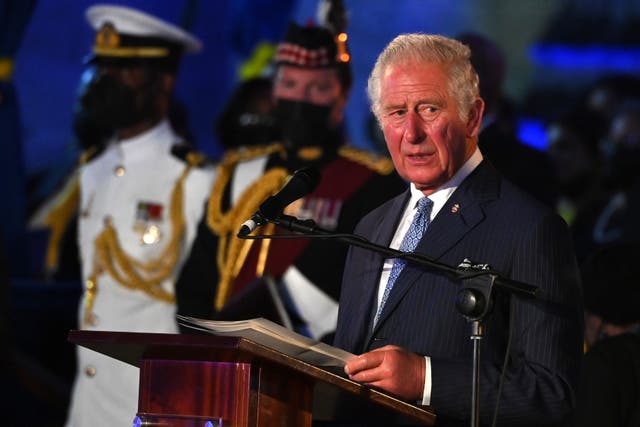 The King making a speech