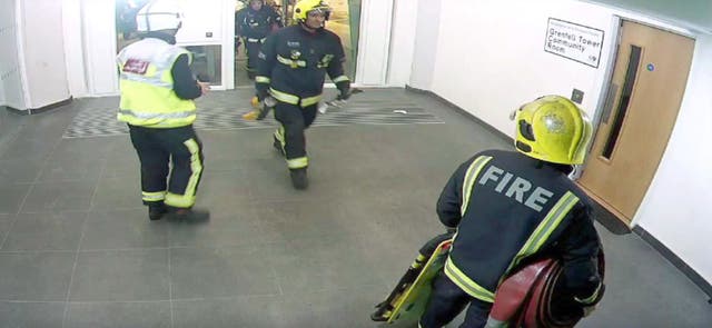 Tower block fire in London