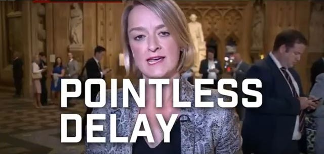 Laura Kuenssberg saying 'pointless delay to Brexit'