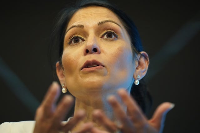 Home Secretary Priti Patel during a Q&A session