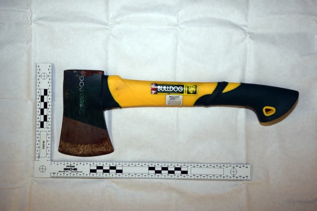The axe used in the murder 