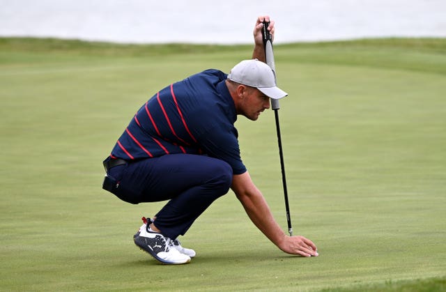 DeChambeau was unhappy at being made to putt