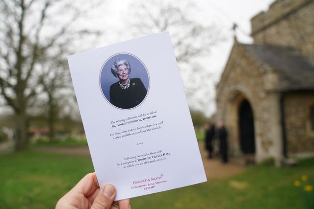 Betty Boothroyd funeral