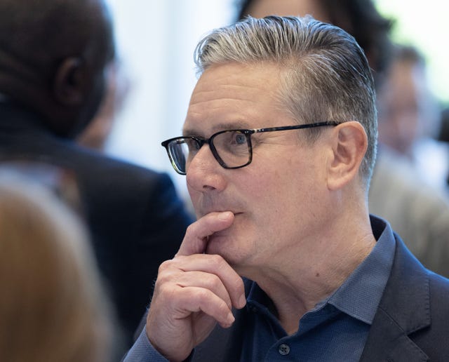 Sir Keir Starmer on a visit to a housing development