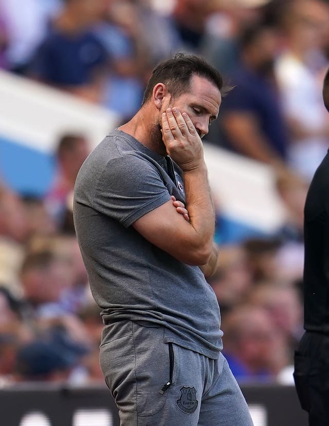 Everton manager Frank Lampard is yet to collect a point this season