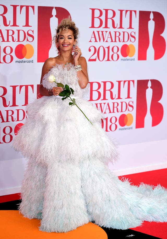 Rita Ora took the red carpet by storm... (Ian West/PA)
