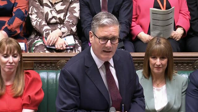 Prime Minister Sir Keir Starmer speaking during Prime Minister’s Questions in the House of Commons