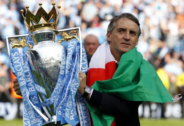 Roberto Mancini's City clinched the title, but only at the end of a roller-coaster season