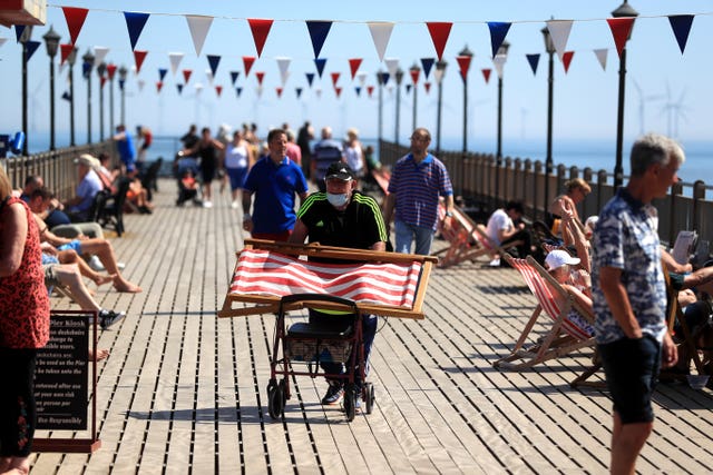 People on Skegness Pier 