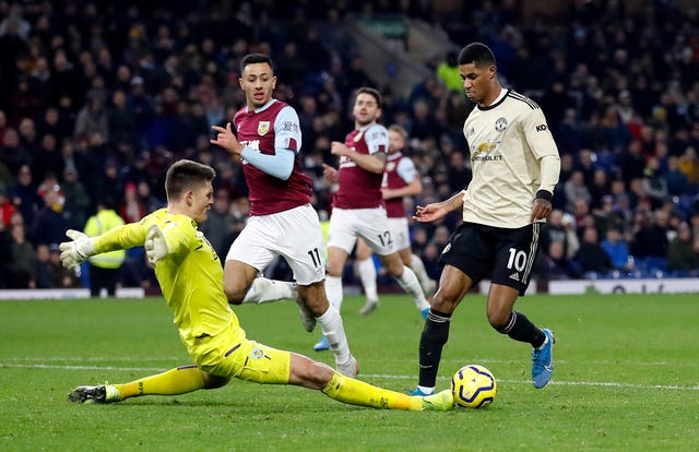 Marcus Rashford kept his cool to score Manchester United's second goal at Burnley