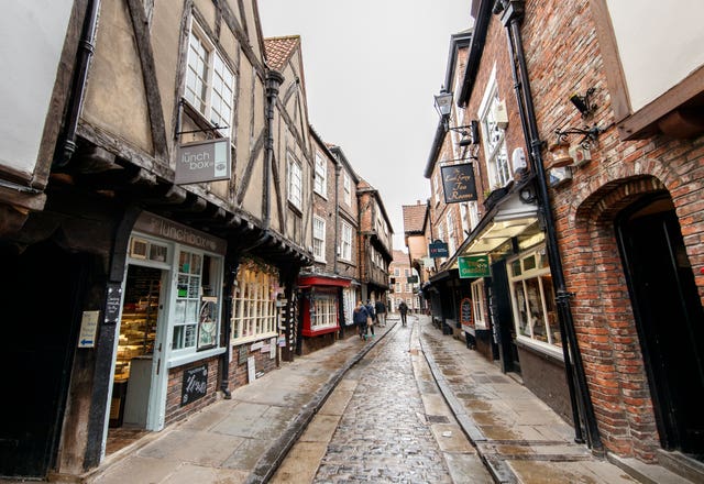 The Shambles in York, one of the city’s main tourist street (Danny Lawson/PA)
