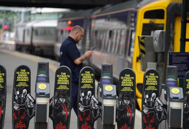 Ticket barriers at Waverley Station in Edinburgh, as train services continue to be disrupted following the nationwide strike by members of the Rail, Maritime and Transport union in a bitter dispute over pay, jobs and conditions 