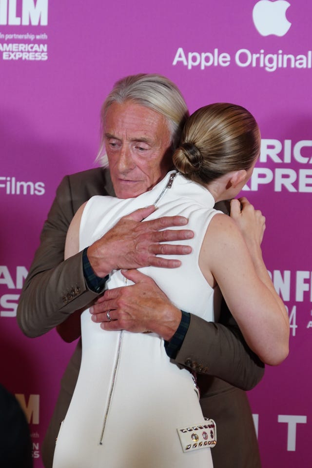 Paul Weller and Saoirse Ronan embrace