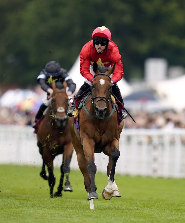 Highfield Princess winning the King George Qatar Stakes 
