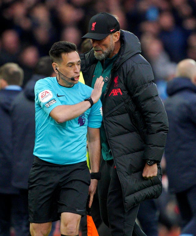 Liverpool manager Jurgen Klopp was sent from the dugout during Sunday's win over Manchester City