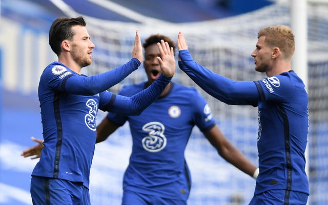 Ben Chilwell, left, and Timo Werner