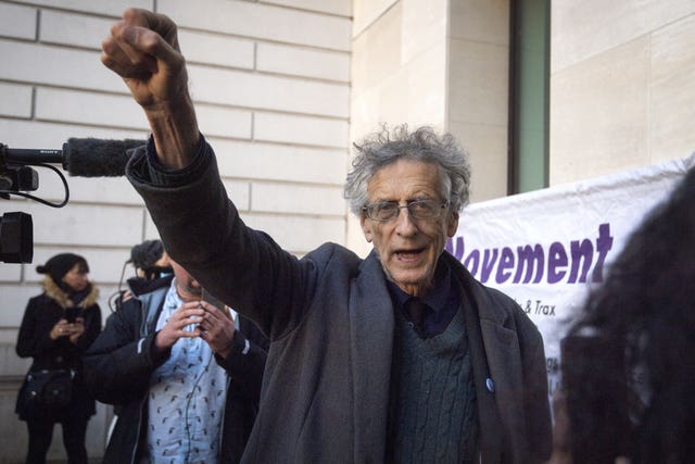 Piers Corbyn arrives at Westminster Magistrates’ Court