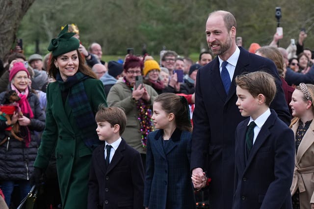 The Prince and Princess of Wales and their three children