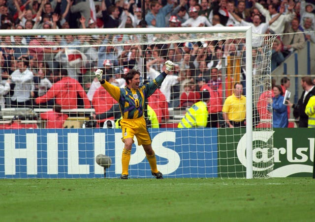 David Seaman's saves in the penalty shoot-out win over Spain helped England reach the semi-finals of Euro 96 at Wembley
