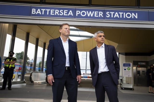 Mayor of London Sadiq Khan and Transport Secretary Grant Shapps