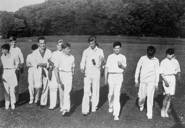 Philip with the cricket team
