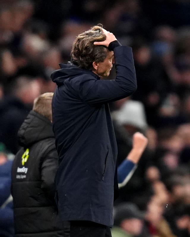 Thomas Frank reacts after Callum Wilson's winner