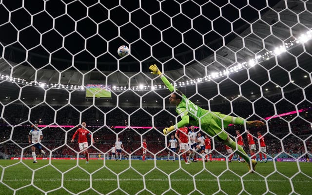 Wales goalkeeper Danny Ward fails to stop England’s Marcus Rashford scoring 