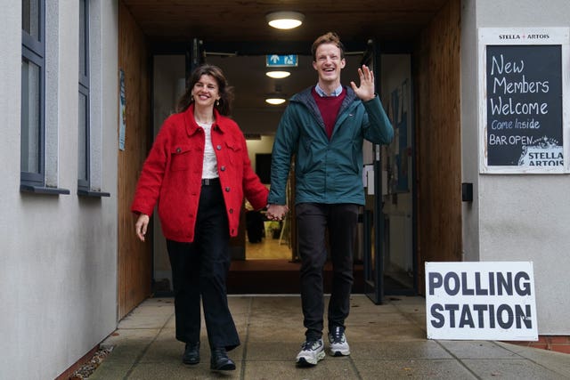 Labour candidate Alistair Strathern with his partner Megan Corton-Scott