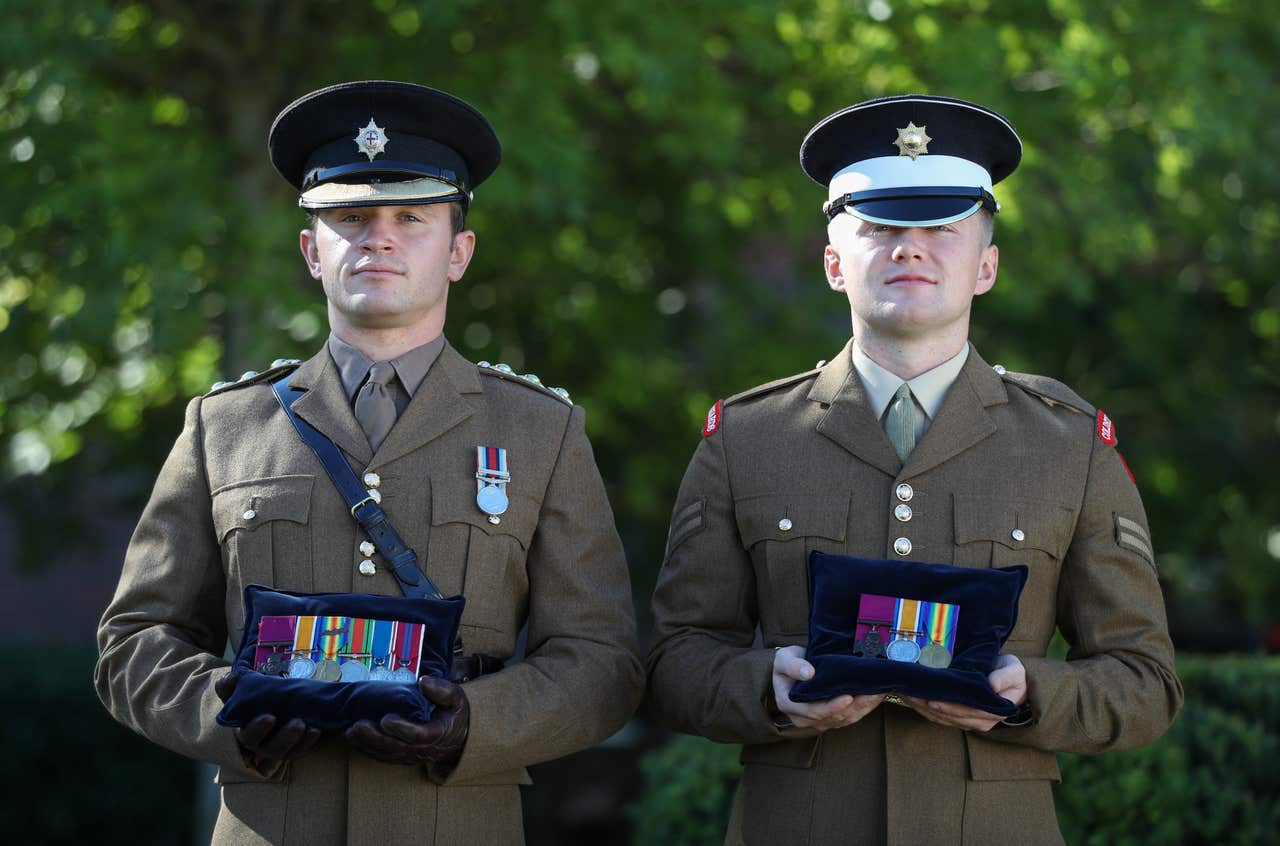 Coldstream Guards mark 100 years since double Victoria Cross ...