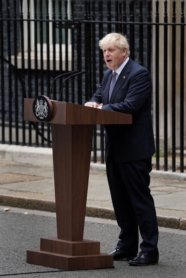 Boris Johnson resignation