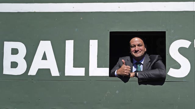 Taoiseach Leo Varadkar during a visit to the home of the Boston Red Sox in Massachusetts