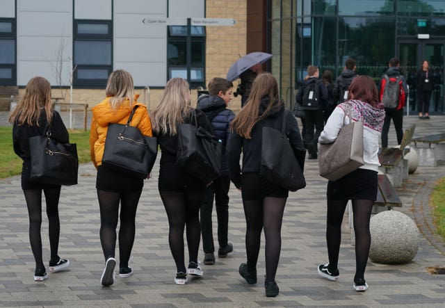 Pupils returning to school