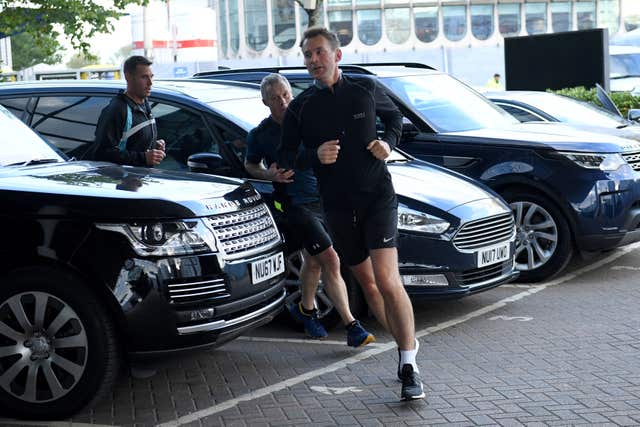 Sir Jeremy Hunt on a morning run in 2018 