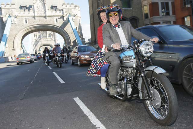 Motorcyclists on Tower Bridge