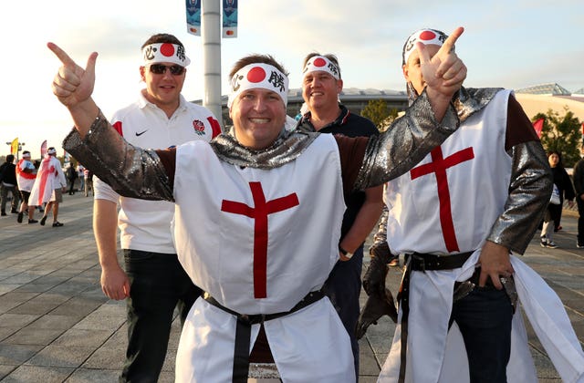 England fans are in good spirits ahead of the match