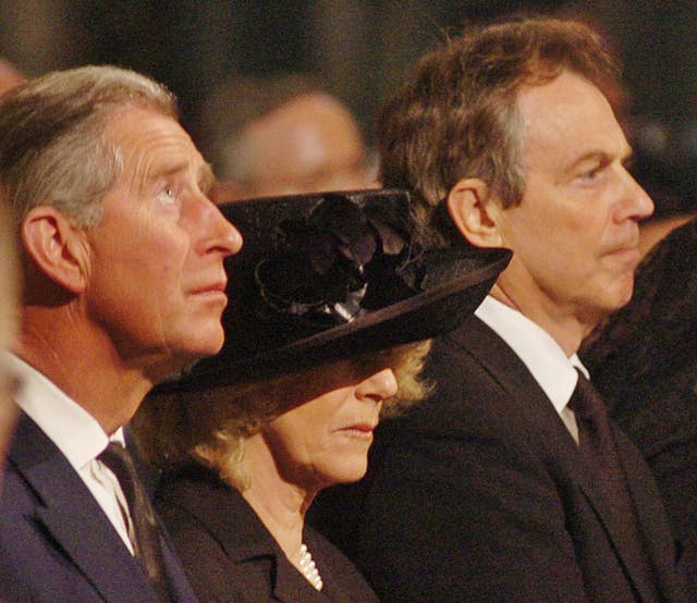 Charles and Camilla with the then prime minister Tony Blair 