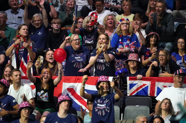 British fans at the AO Arena