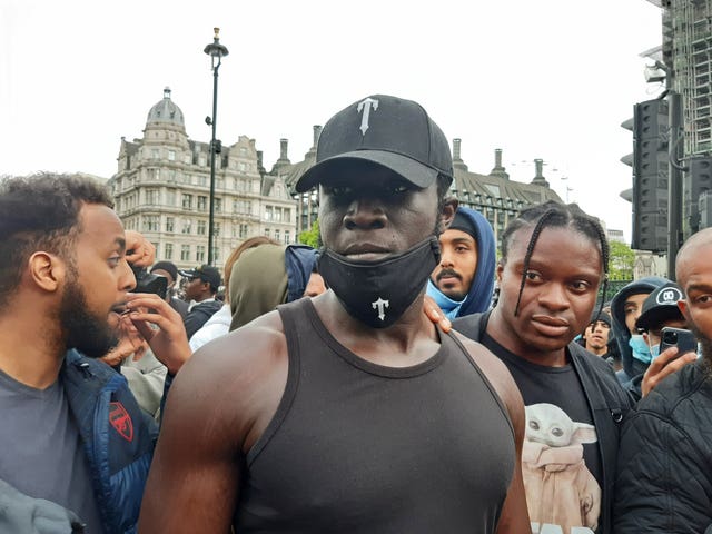 Stormzy at a Black Lives Matter protest